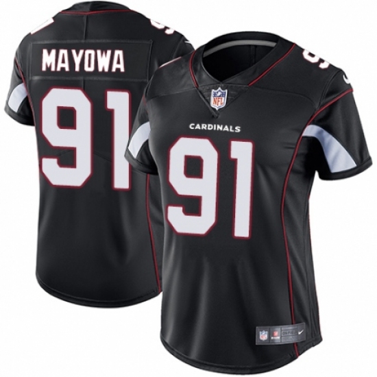 Women's Nike Arizona Cardinals #91 Benson Mayowa Black Alternate Vapor Untouchable Limited Player NFL Jersey - Ujersey
