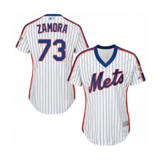 Women's New York Mets #73 Daniel Zamora Authentic White Alternate Cool Base Baseball Player Jersey - Ujersey