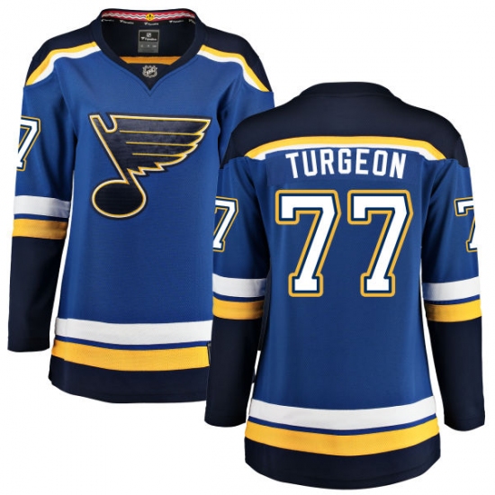 Women's St. Louis Blues #77 Pierre Turgeon Fanatics Branded Royal Blue Home Breakaway NHL Jersey - Ujersey