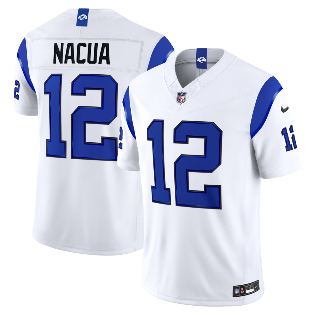 Men's Los Angeles Rams Puka Nacua Nike Fearsome White Vapor F.U.S.E. Stitched Limited Jersey - Ujersey