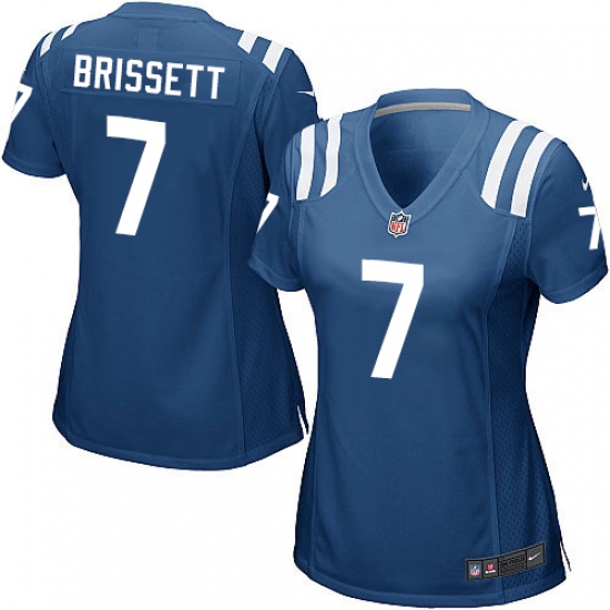 Women's Nike Indianapolis Colts #7 Jacoby Brissett Game Royal Blue Team Color NFL Jersey - Ujersey