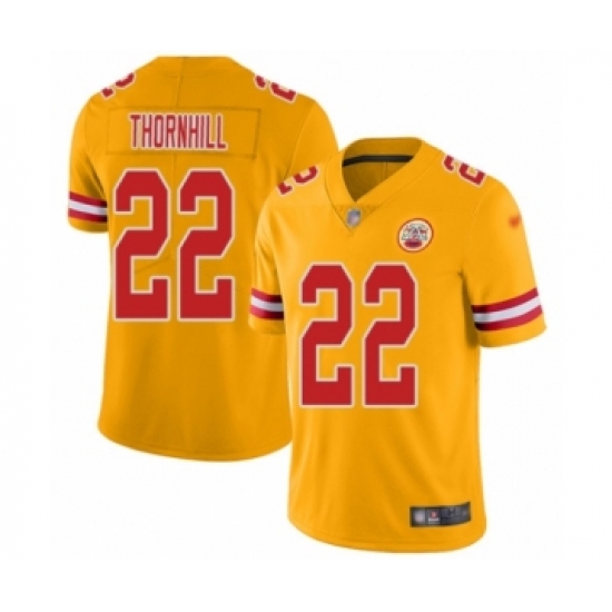 Youth Kansas City Chiefs #22 Juan Thornhill Limited Gold Inverted Legend Football Jersey - Ujersey