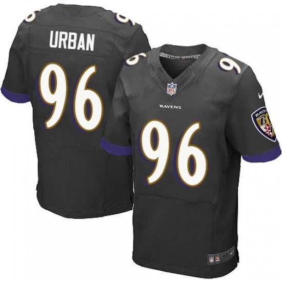 Men's Nike Baltimore Ravens #96 Brent Urban Elite Black Alternate NFL Jersey - Ujersey