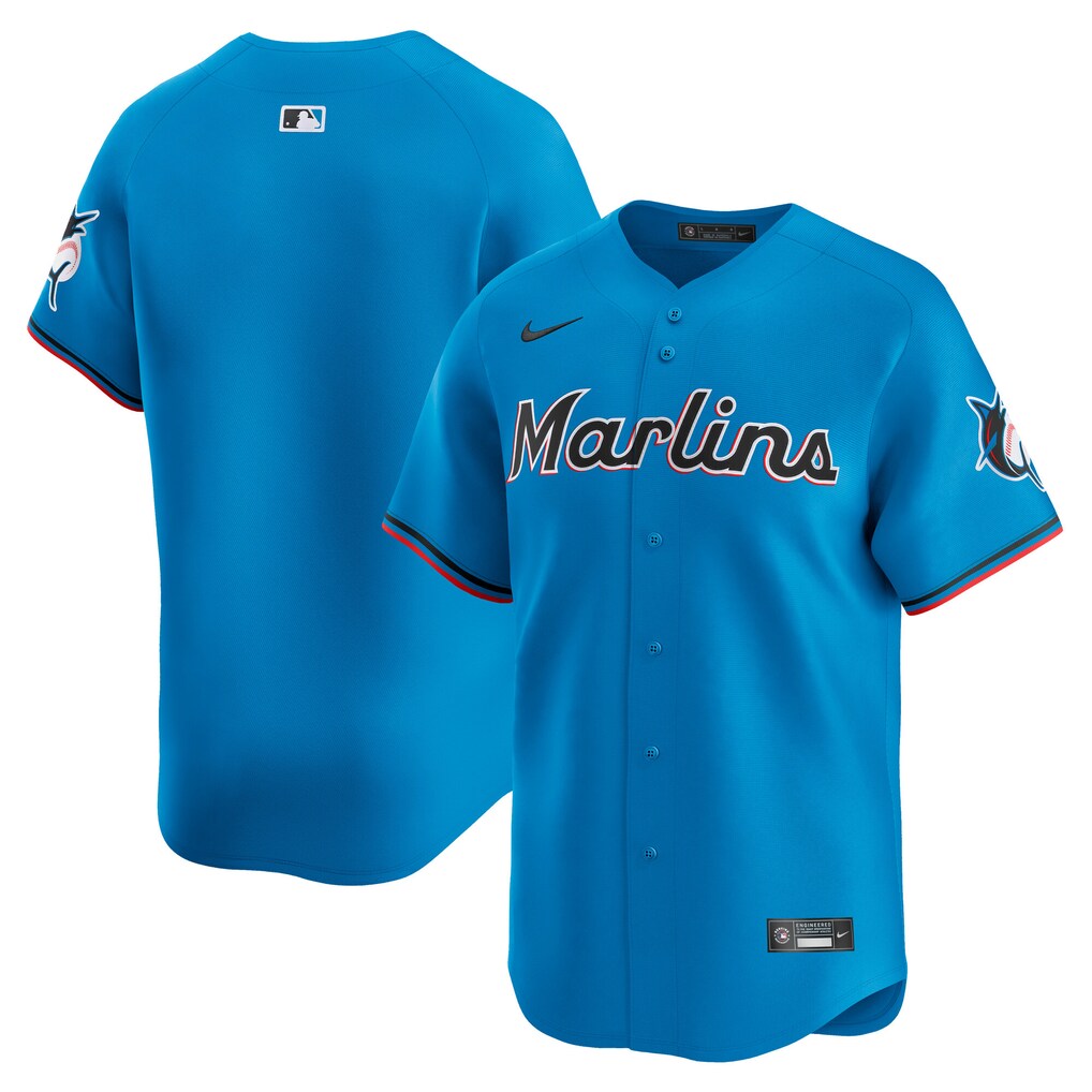 Men's Miami Marlins Nike Blue Limited Jersey - Ujersey