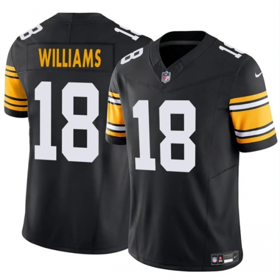 Men's Pittsburgh Steelers #18 Mike Williams Black 2024 F.U.S.E. Alternate Vapor Untouchable Limited Stitched Jersey - Ujersey