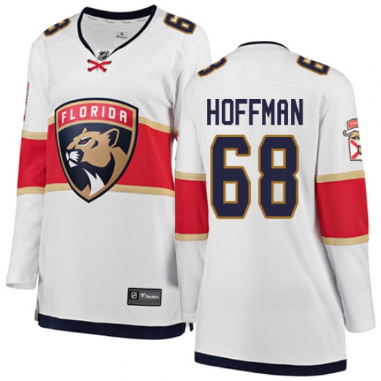 Women's Florida Panthers #68 Mike Hoffman Authentic White Away Fanatics Branded Breakaway NHL Jersey - Ujersey