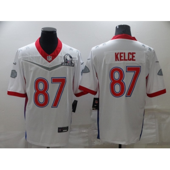 Men's Kansas City Chiefs #87 Travis Kelce Nike White 2022 AFC Pro Bowl Limited Jersey - Ujersey