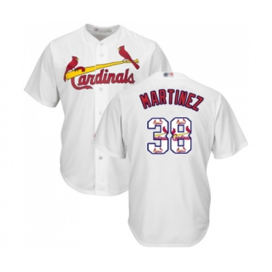 Men's St. Louis Cardinals #38 Jose Martinez Authentic White Team Logo Fashion Cool Base Baseball Jersey - Ujersey