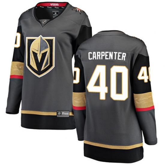 Women's Vegas Golden Knights #40 Ryan Carpenter Authentic Black Home Fanatics Branded Breakaway NHL Jersey - Ujersey