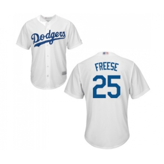 Men's Los Angeles Dodgers #25 David Freese Replica White Home Cool Base Baseball Jersey - Ujersey