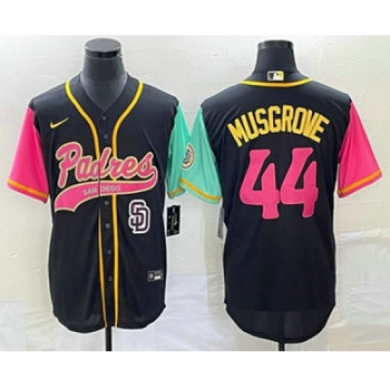 Men's San Diego Padres #44 Joe Musgrove Black NEW 2023 City Connect Cool Base Stitched Jersey - Ujersey