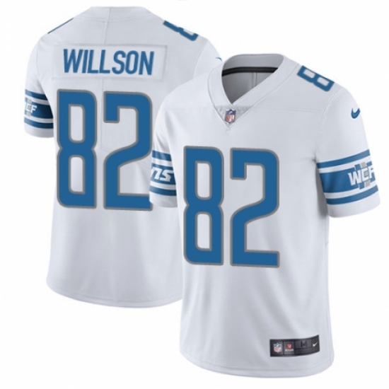 Men's Nike Detroit Lions #82 Luke Willson White Vapor Untouchable Limited Player NFL Jersey - Ujersey