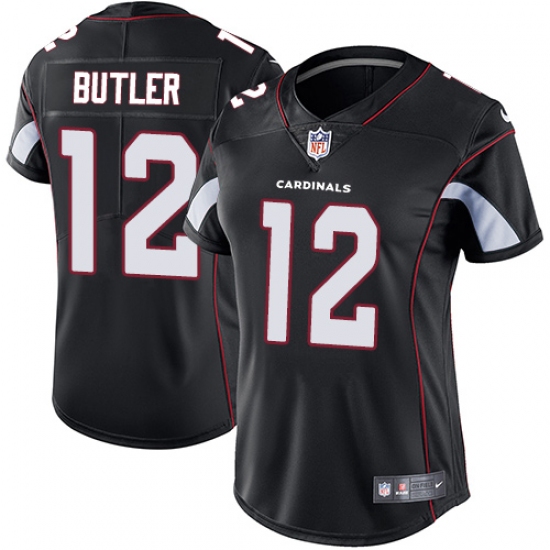 Women's Nike Arizona Cardinals #12 Brice Butler Black Alternate Vapor Untouchable Limited Player NFL Jersey - Ujersey