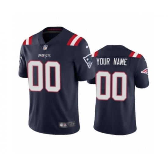 New England Patriots Custom Navy 2020 Vapor Limited Jersey - Ujersey