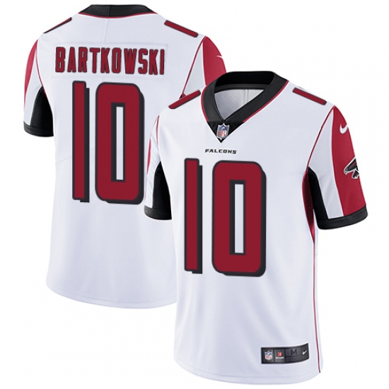 Men's Nike Atlanta Falcons #10 Steve Bartkowski White Vapor Untouchable Limited Player NFL Jersey - Ujersey