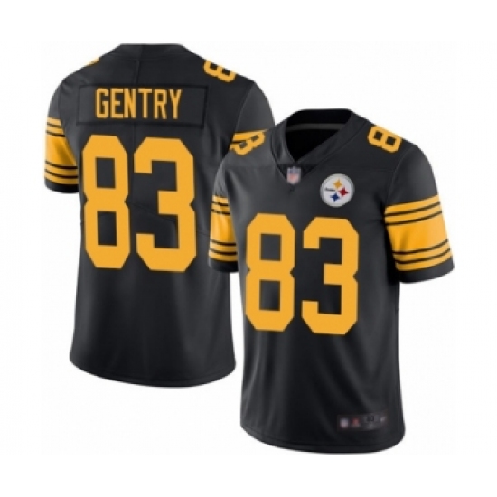 Men's Pittsburgh Steelers #83 Zach Gentry Limited Black Rush Vapor Untouchable Football Jersey - Ujersey
