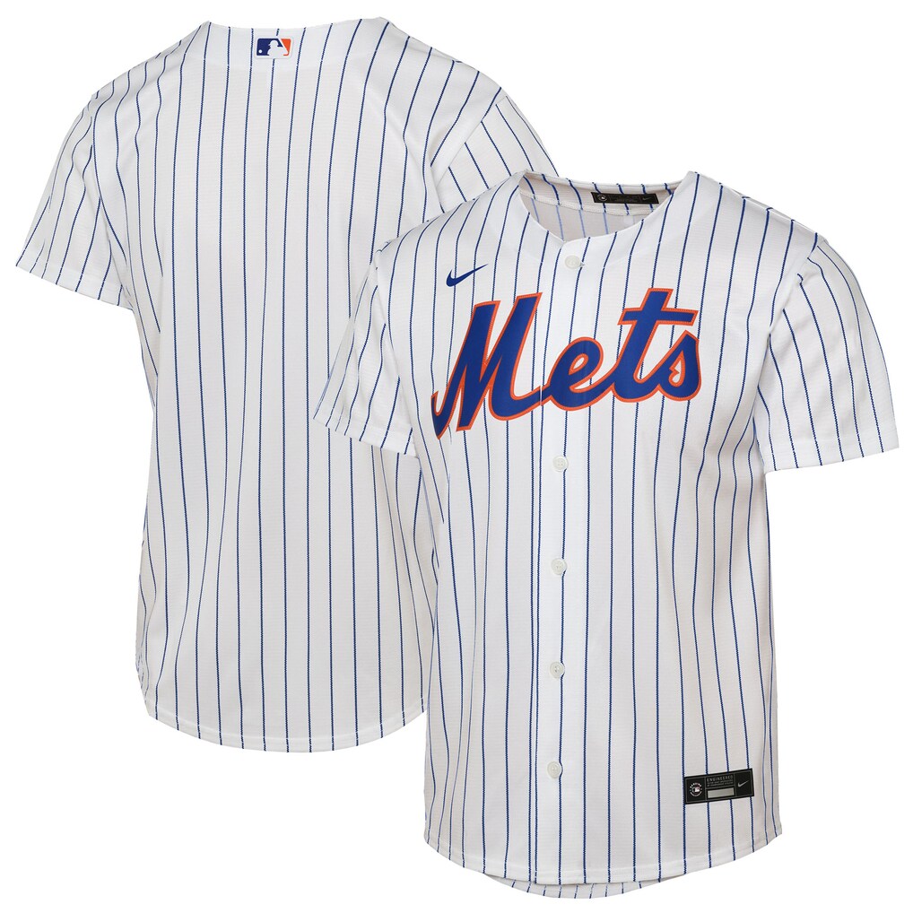 Youth New York Mets  Nike White Home Replica Jersey - ujerseystore