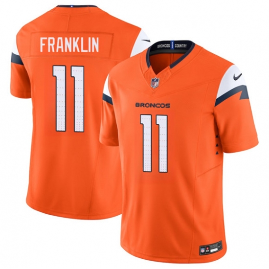 Men's Denver Broncos #11 Troy Franklin Orange 2025 F.U.S.E. Vapor Limited Football Stitched Jersey - Ujersey