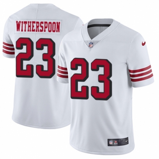 Youth Nike San Francisco 49ers #23 Ahkello Witherspoon Limited White Rush Vapor Untouchable NFL Jersey - Ujersey