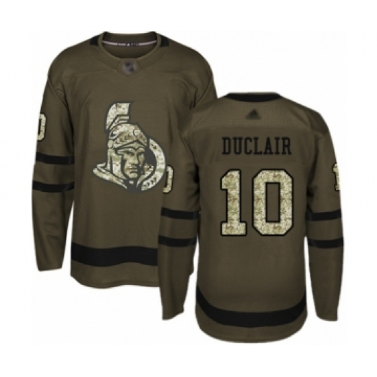 Men's Ottawa Senators #10 Anthony Duclair Authentic Green Salute to Service Hockey Jersey - Ujersey