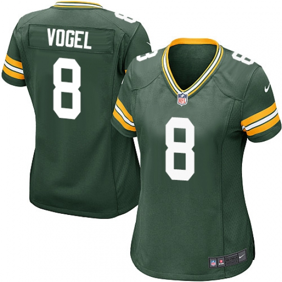 Women's Nike Green Bay Packers #8 Justin Vogel Game Green Team Color NFL Jersey - Ujersey