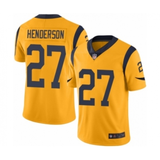 Youth Los Angeles Rams #27 Darrell Henderson Limited Gold Rush Vapor Untouchable Football Jersey - Ujersey