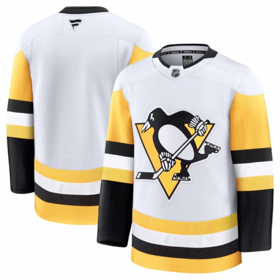 Men's Pittsburgh Penguins Blank White 2024-25 Away Stitched Hockey Jersey - Ujersey