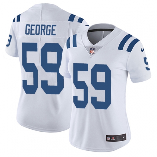 Women's Nike Indianapolis Colts #59 Jeremiah George White Vapor Untouchable Limited Player NFL Jersey - Ujersey