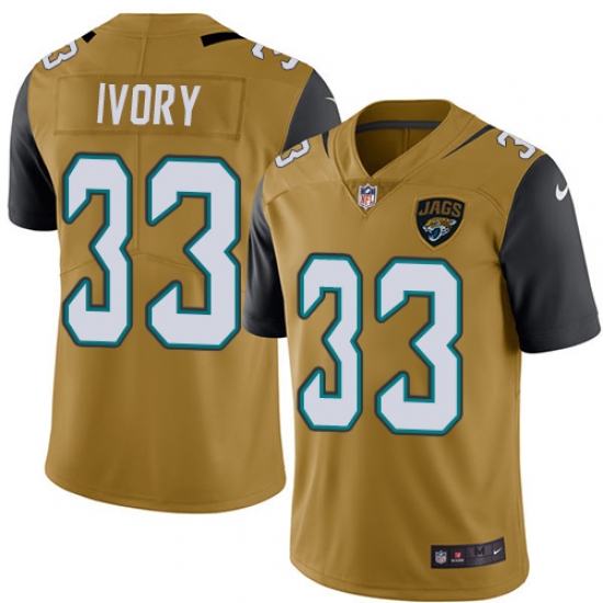 Youth Nike Jacksonville Jaguars #33 Chris Ivory Limited Gold Rush Vapor Untouchable NFL Jersey - Ujersey