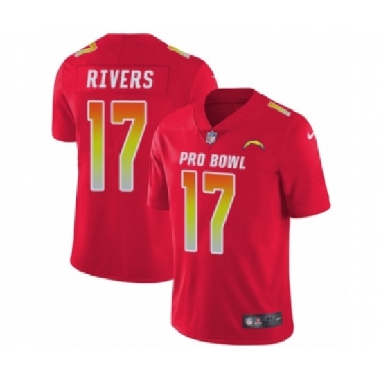 Men's Nike Los Angeles Chargers #17 Philip Rivers Limited Red AFC 2019 Pro Bowl NFL Jersey - Ujersey