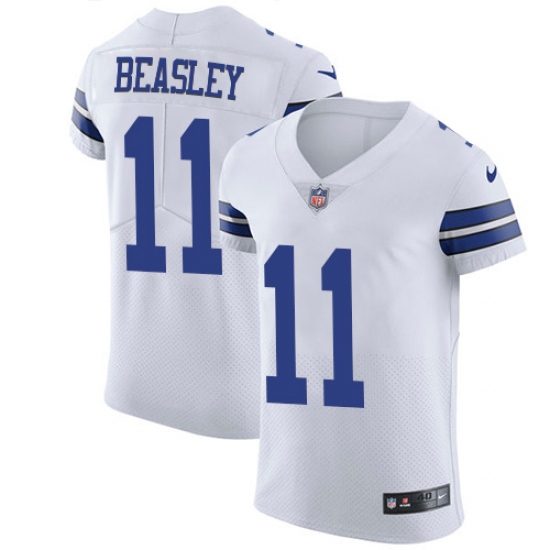 Men's Nike Dallas Cowboys #11 Cole Beasley Elite White NFL Jersey - Ujersey