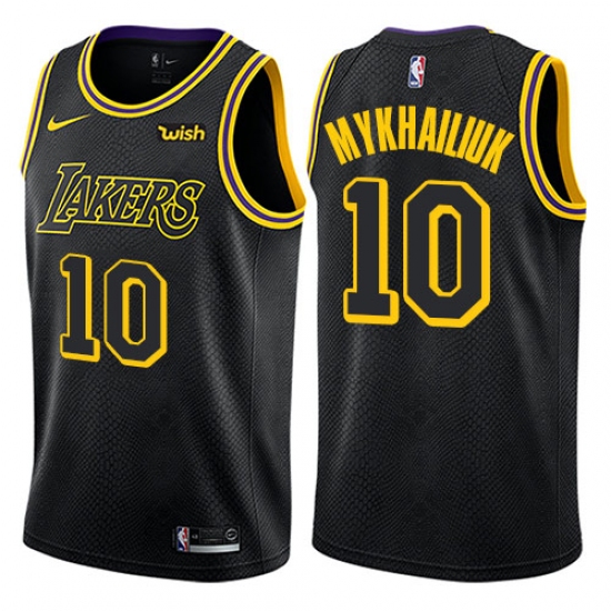 Women's Nike Los Angeles Lakers #10 Sviatoslav Mykhailiuk Swingman Black NBA Jersey - City Edition - Ujersey
