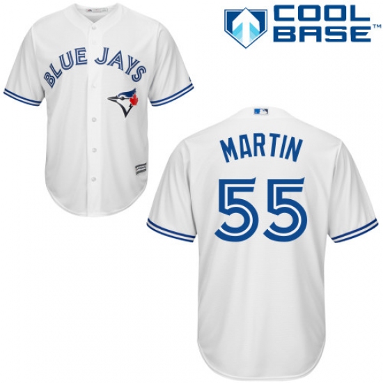 Women's Majestic Toronto Blue Jays #55 Russell Martin Authentic White MLB Jersey - Ujersey