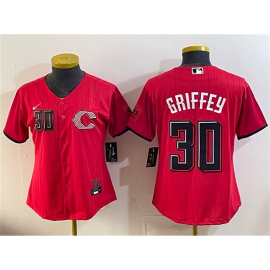 Youth Cincinnati Reds #30 Ken Griffey Jr. Red 2026 City Connect Stadium Stitched Baseball Jersey - Ujersey