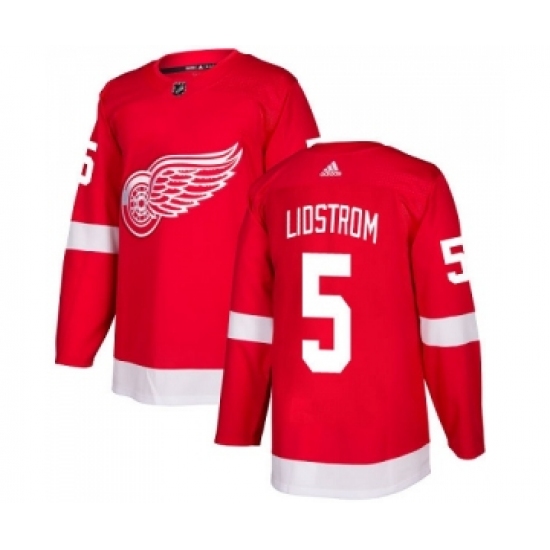 Men's Adidas Detroit Red Wings #5 Nicklas Lidstrom Red Home Authentic Stitched NHL Jersey - Ujersey
