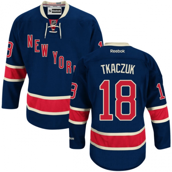 Youth Reebok New York Rangers #18 Walt Tkaczuk Authentic Navy Blue Third NHL Jersey - Ujersey