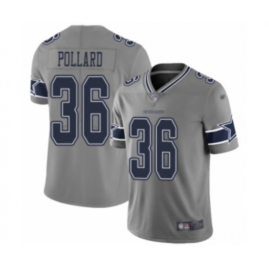 Youth Dallas Cowboys #36 Tony Pollard Limited Gray Inverted Legend Football Jersey - Ujersey