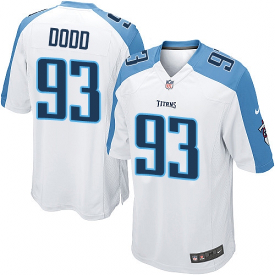 Men's Nike Tennessee Titans #93 Kevin Dodd Game White NFL Jersey - Ujersey