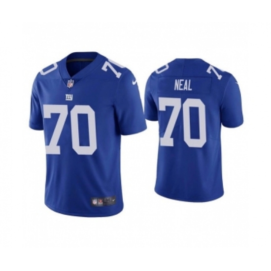 Men's New York Giants #70 Evan Neal Blue Vapor Untouchable Limited Stitched Jersey - Ujersey