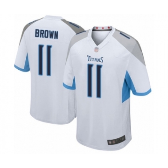 Men's Tennessee Titans #11 A.J. Brown Game White Football Jersey - Ujersey