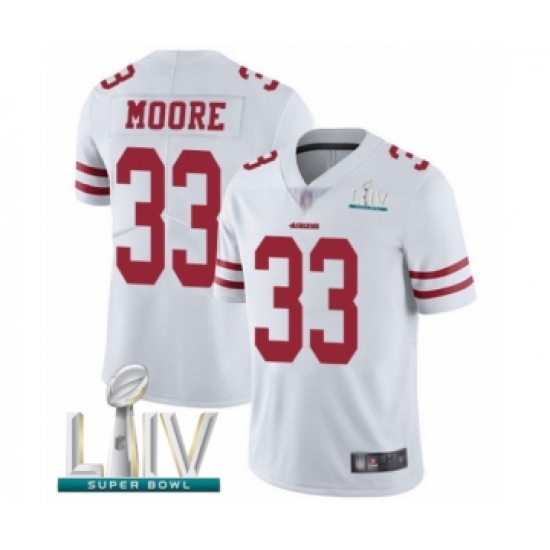Youth San Francisco 49ers #33 Tarvarius Moore White Vapor Untouchable Limited Player Super Bowl LIV Bound Football Jersey - Ujersey