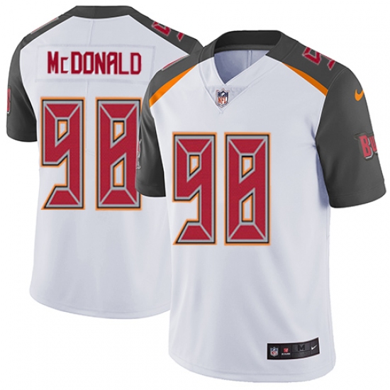 Men's Nike Tampa Bay Buccaneers #98 Clinton McDonald White Vapor Untouchable Limited Player NFL Jersey - Ujersey