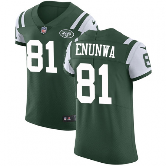 Men's Nike New York Jets #81 Quincy Enunwa Elite Green Team Color NFL Jersey - Ujersey