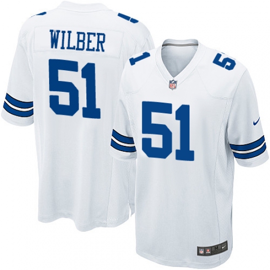 Men's Nike Dallas Cowboys #51 Kyle Wilber Game White NFL Jersey - Ujersey