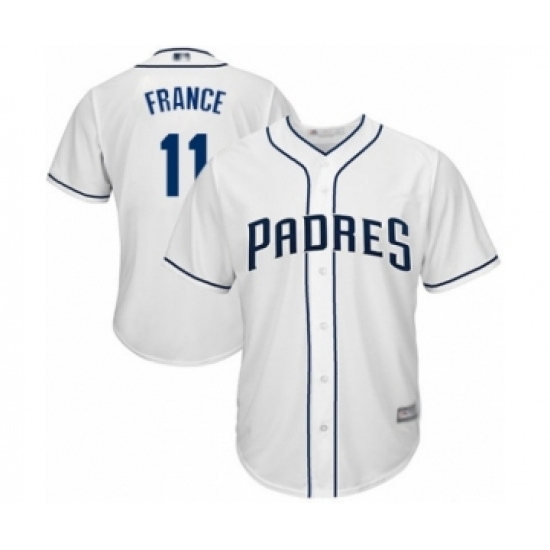 Youth San Diego Padres #11 Ty France Authentic White Home Cool Base Baseball Player Jersey - Ujersey
