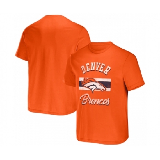 Men's Denver Broncos Orange x Darius Rucker Collection Stripe T-Shirt - Ujersey