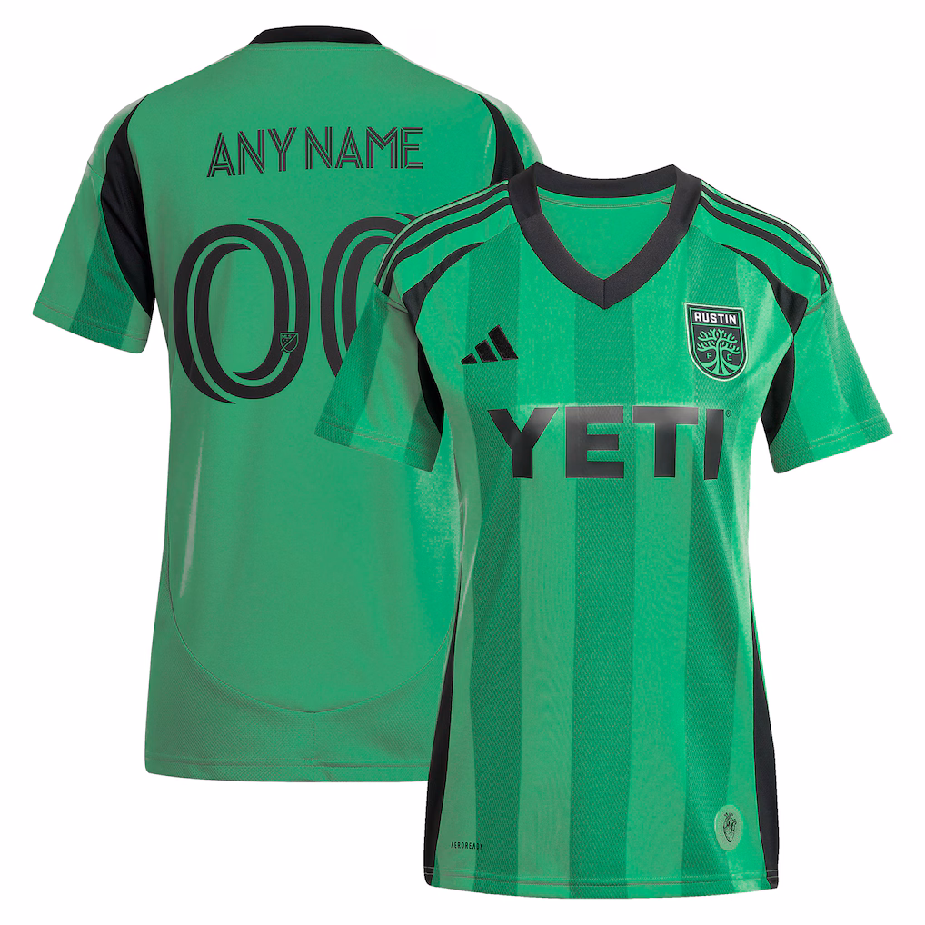 Youth Austin FC adidas Green 2025 The Heartbeat Kit Replica Custom Jersey