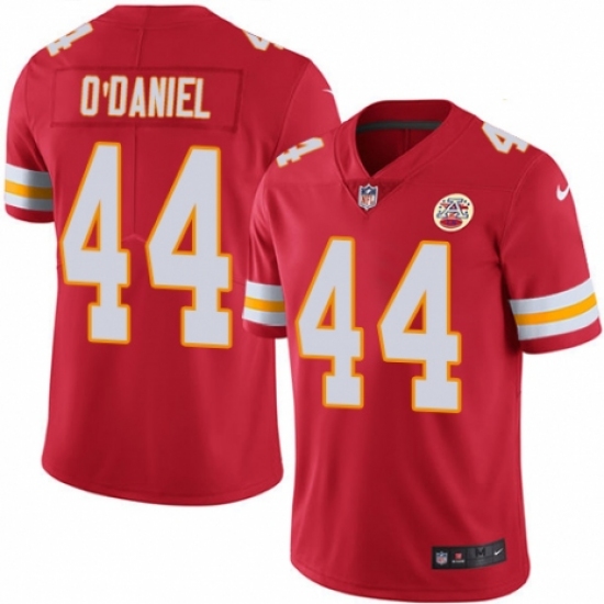 Men's Nike Kansas City Chiefs #44 Dorian O'Daniel Red Team Color Vapor Untouchable Limited Player NFL Jersey - Ujersey