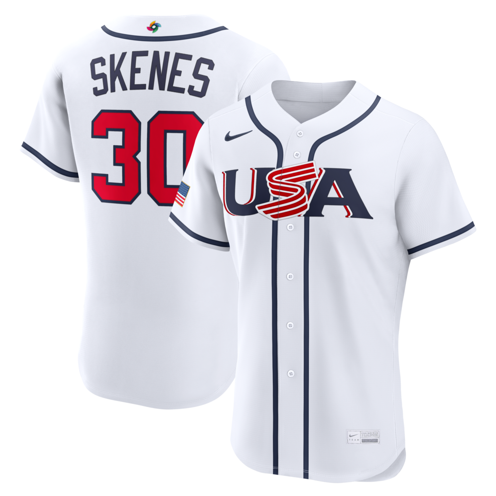 Men's USA Baseball Paul Skenes Nike White 2026 World Baseball Classic Home Authentic Jersey - Ujersey