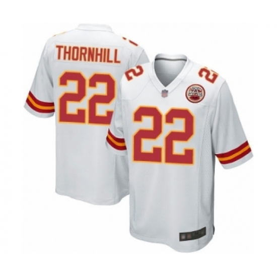 Men's Kansas City Chiefs #22 Juan Thornhill Game White Football Jersey - Ujersey